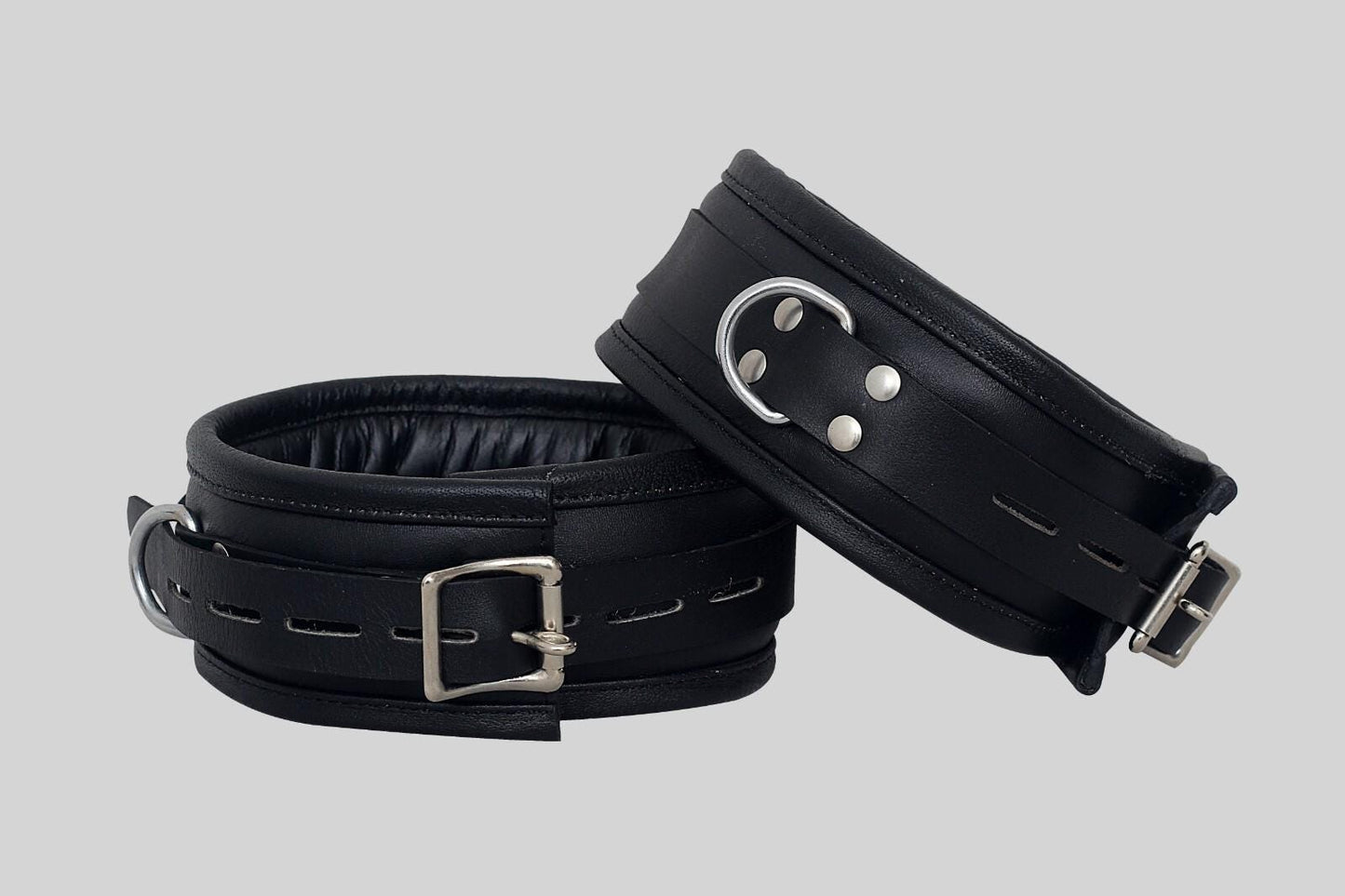 Cuffs Set | Adjustable 7-pcs Waist Belt, Thigh, Wrist & Ankle Cuffs with Connector – Full Restraint Set