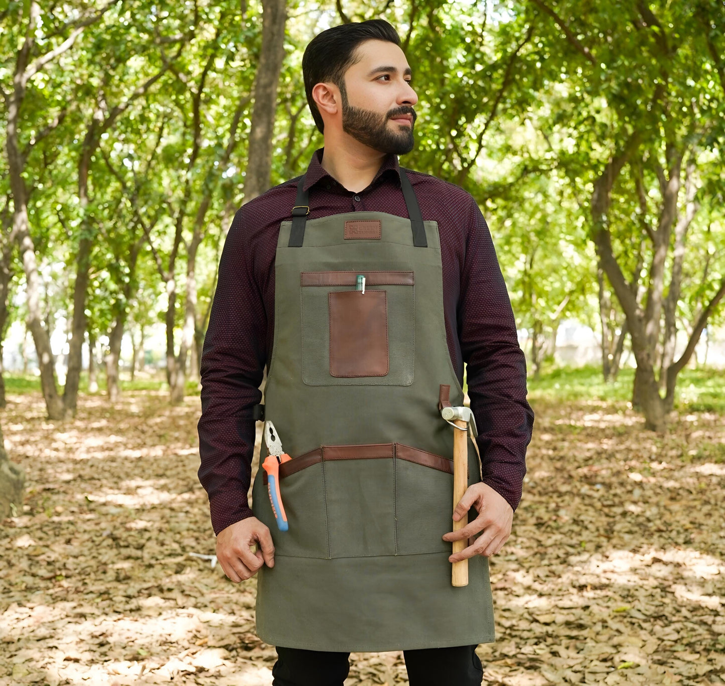 Canvas Apron - Workshop , Bartender's, Embroidered Kitchen, Barbeque , Bartender, Chef Aprons