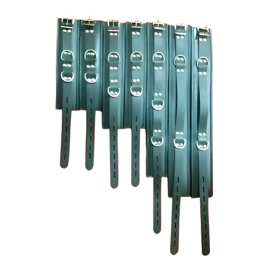 Cuffs Set | Adjustable 7-pcs Waist Belt, Thigh, Wrist & Ankle Cuffs with Connector – Full Restraint Set