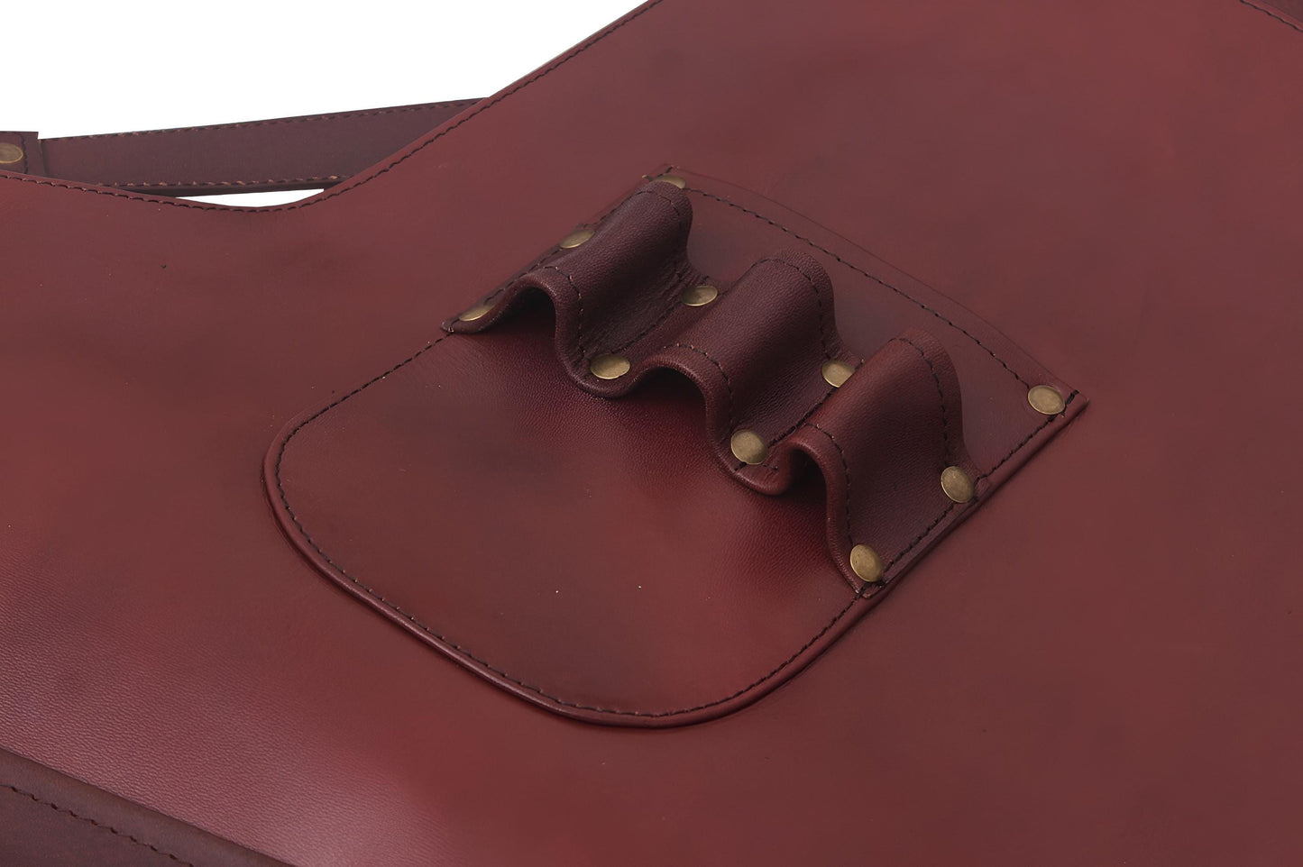 Full Grain Leather Apron – Handmade Cross-Back Work Apron for Professionals