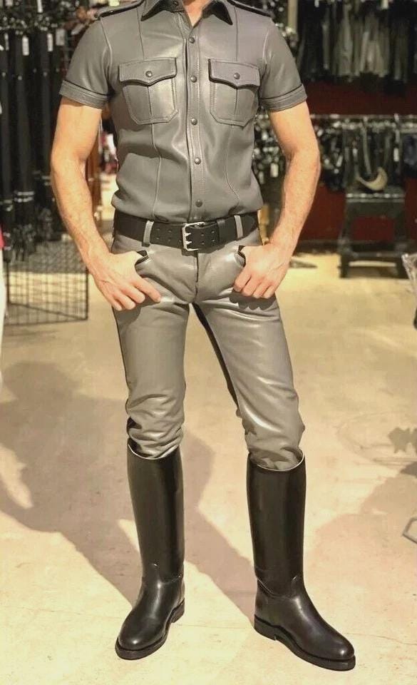 Handmade Cowhide Leather Biker Outfit
