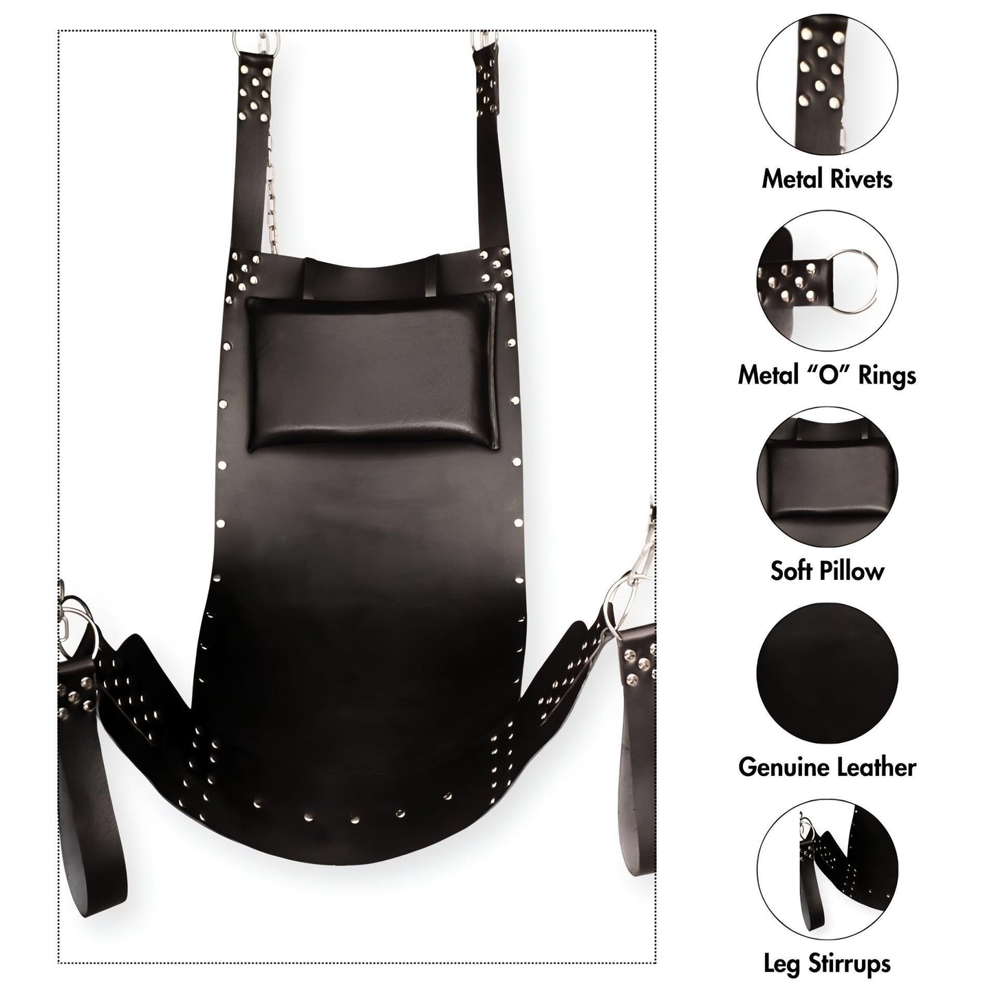 Premium Handmade Black Leather Sling