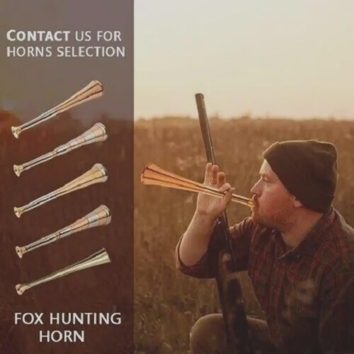 Handcrafted Fox Hunting Horn - Copper & Brass Huntsman Decor