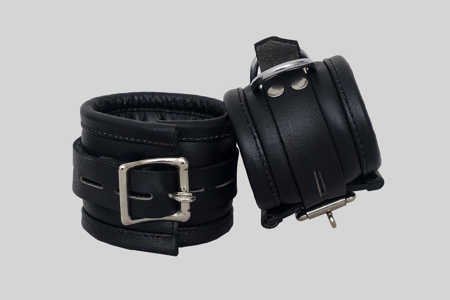 Cuffs Set | Adjustable 7-pcs Waist Belt, Thigh, Wrist & Ankle Cuffs with Connector – Full Restraint Set