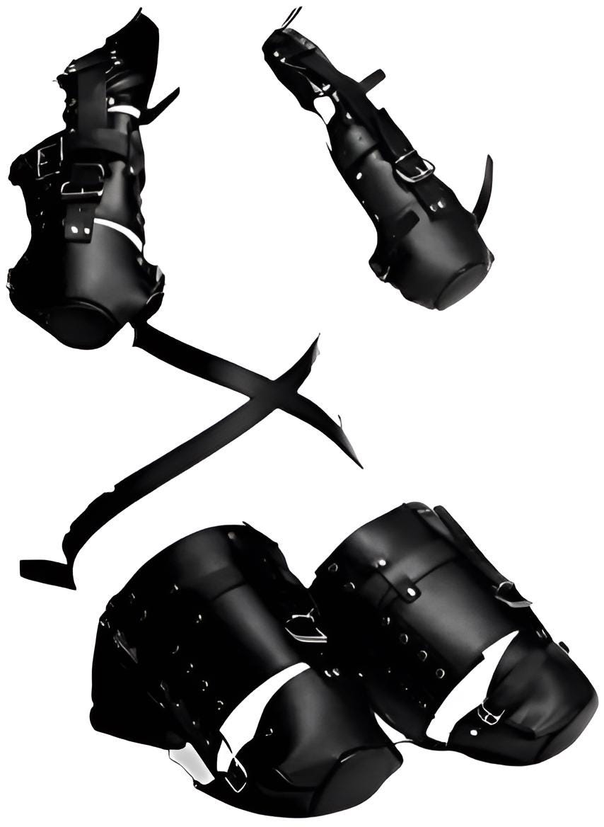 Leather Pet Crawler Harness – Adjustable Full Body Cowhide Restraint