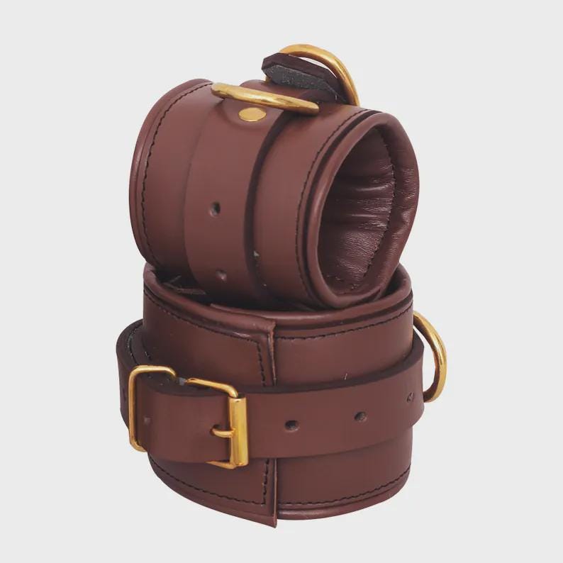 Premium Leather Restraint Cuffs Set 4-piece