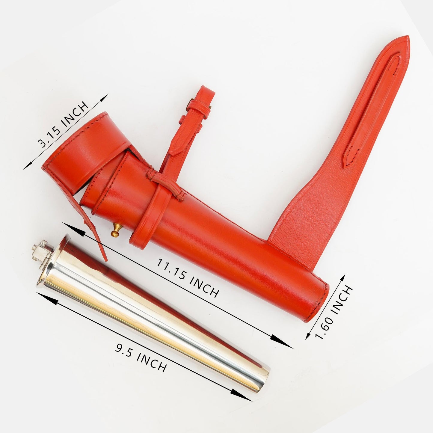 Handmade Leather Flask with Saddle Strap: Equestrian Drinkware