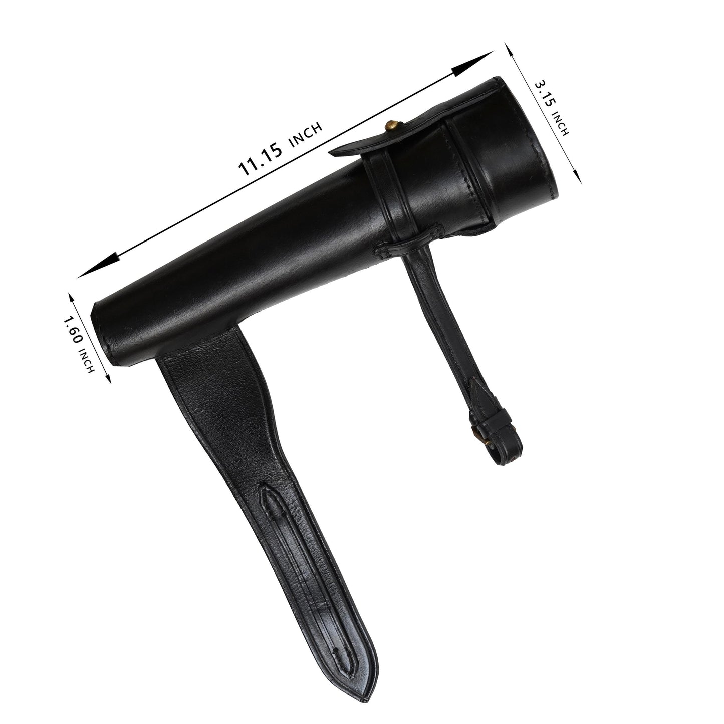 Handmade Leather Flask with Saddle Strap: Equestrian Drinkware