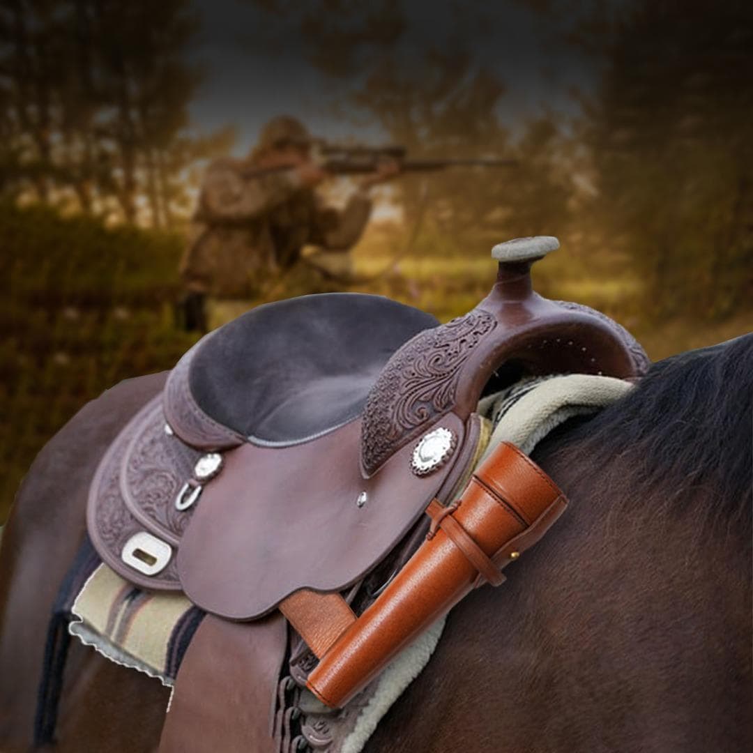 Hand-stitched Leather & Stainless Steel Flask with Saddle Strap