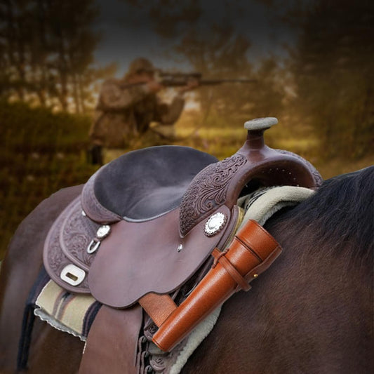 Hand-stitched Leather & Stainless Steel Flask with Saddle Strap