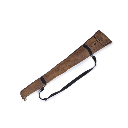 Genuine Leather Gear Slip Case: Distressed Cowhide Field Carry Bag