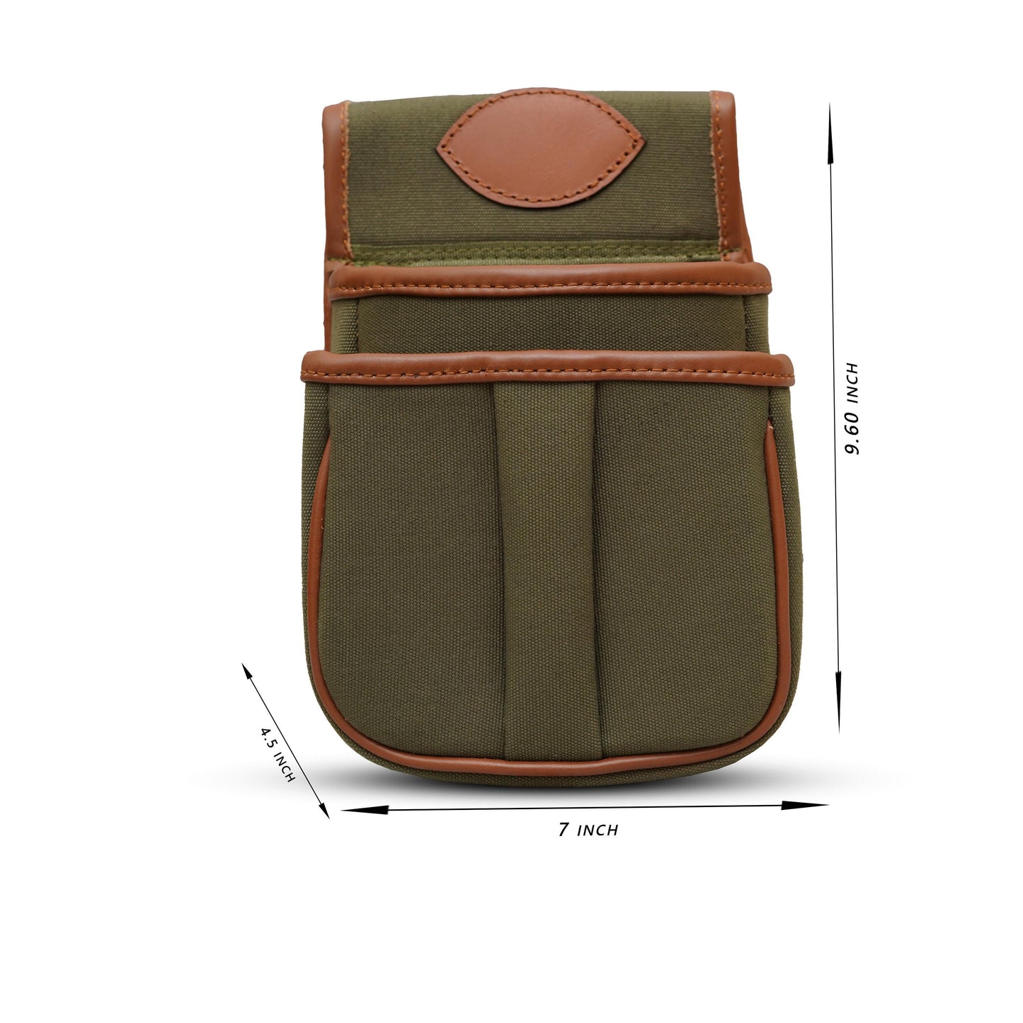 Canvas & Leather Cartridge Belt Pouch: Rustic Country Style Field Bag