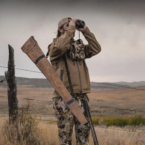 Genuine Leather Gear Slip Case: Distressed Cowhide Field Carry Bag