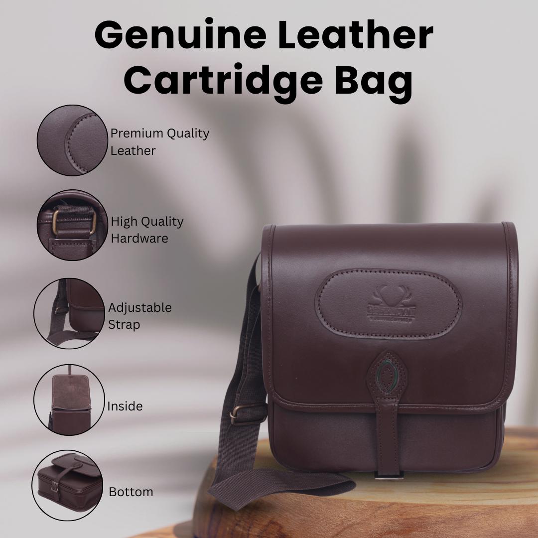 Genuine Leather Hunting Field Bag: Heritage-Style Sporting Pouch