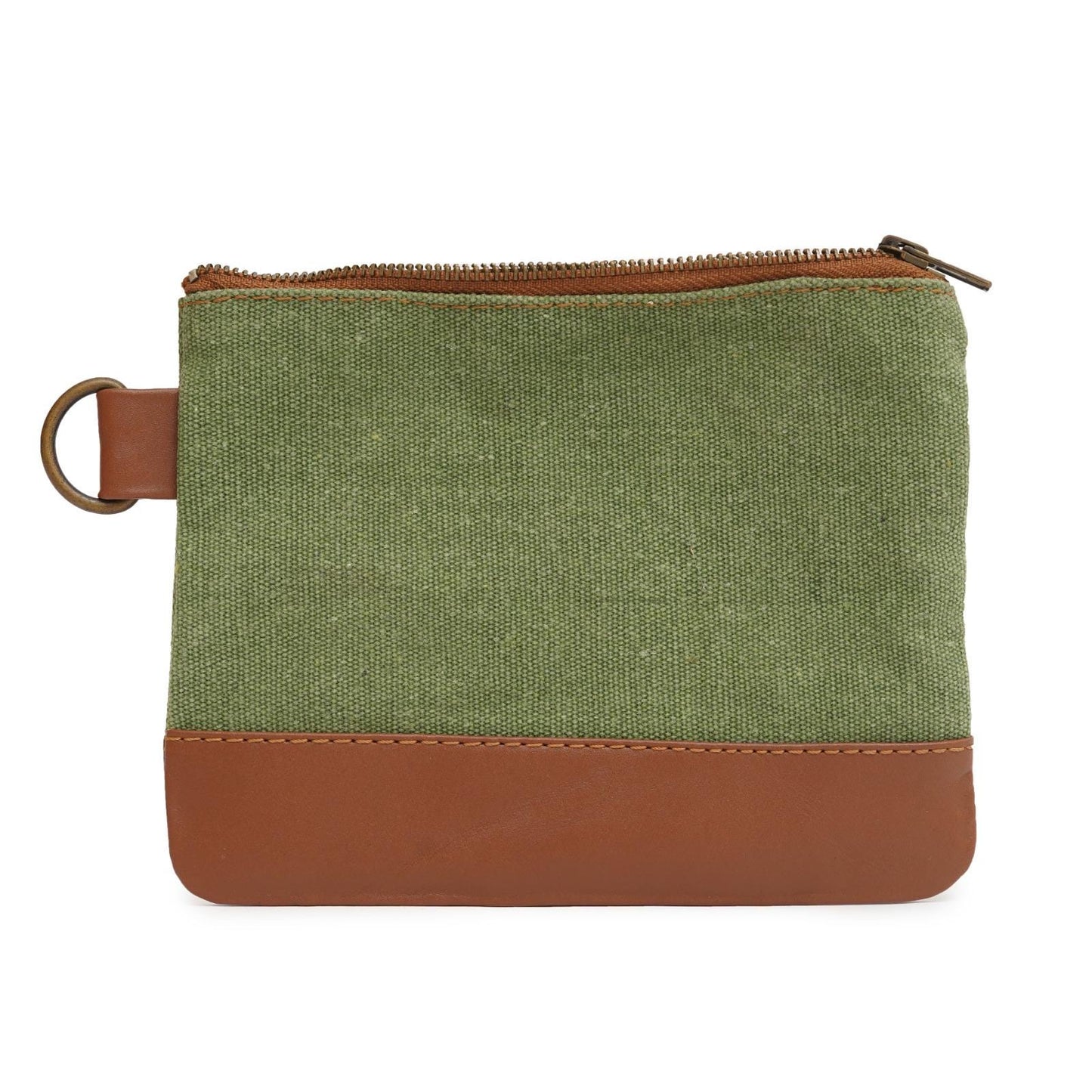 Handmade Canvas Leather Golf Pouch: Valuables Accessory Bag