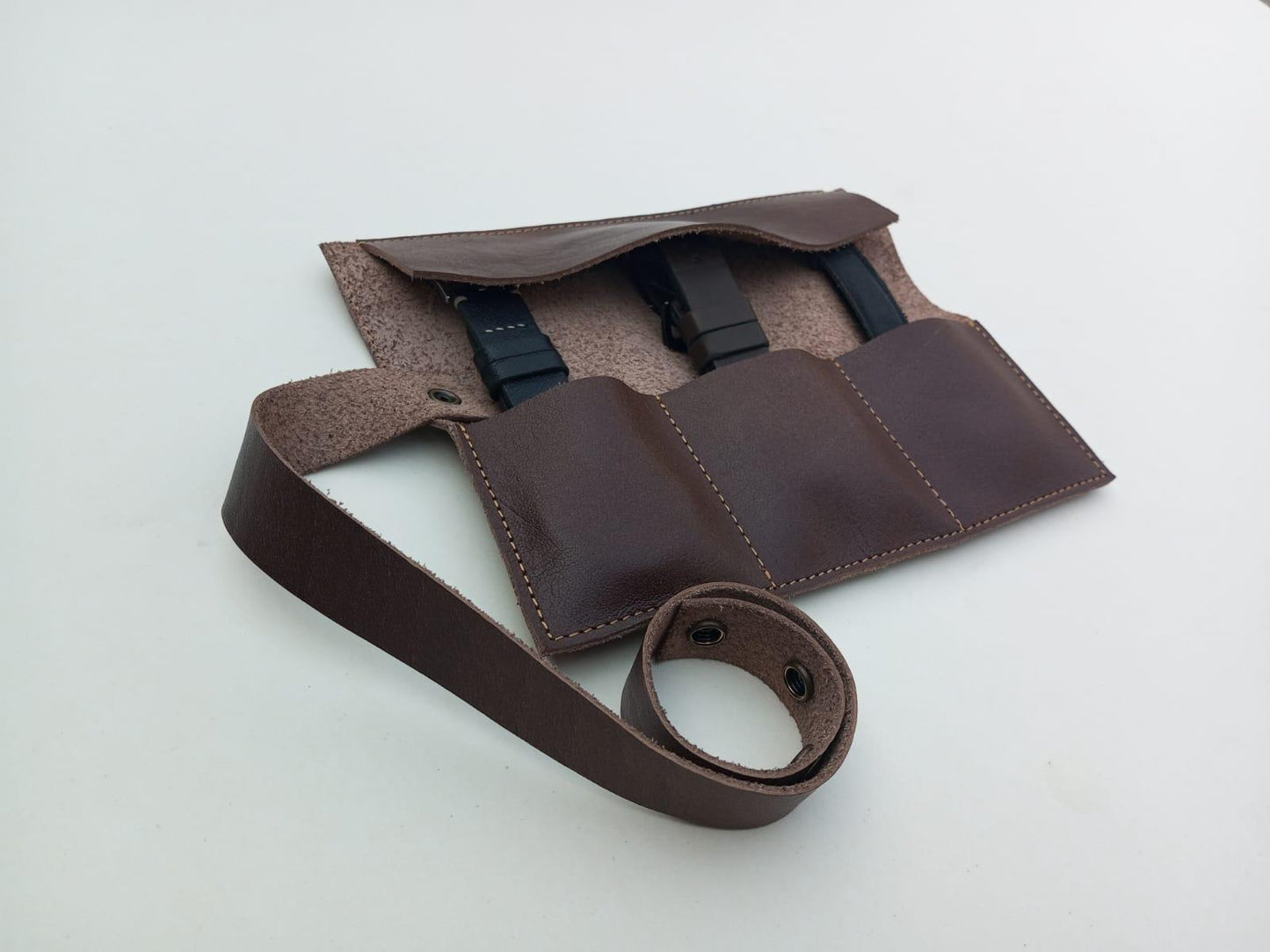 Personalized Leather Watch Roll: Travel Watch Case, Groomsmen Gift