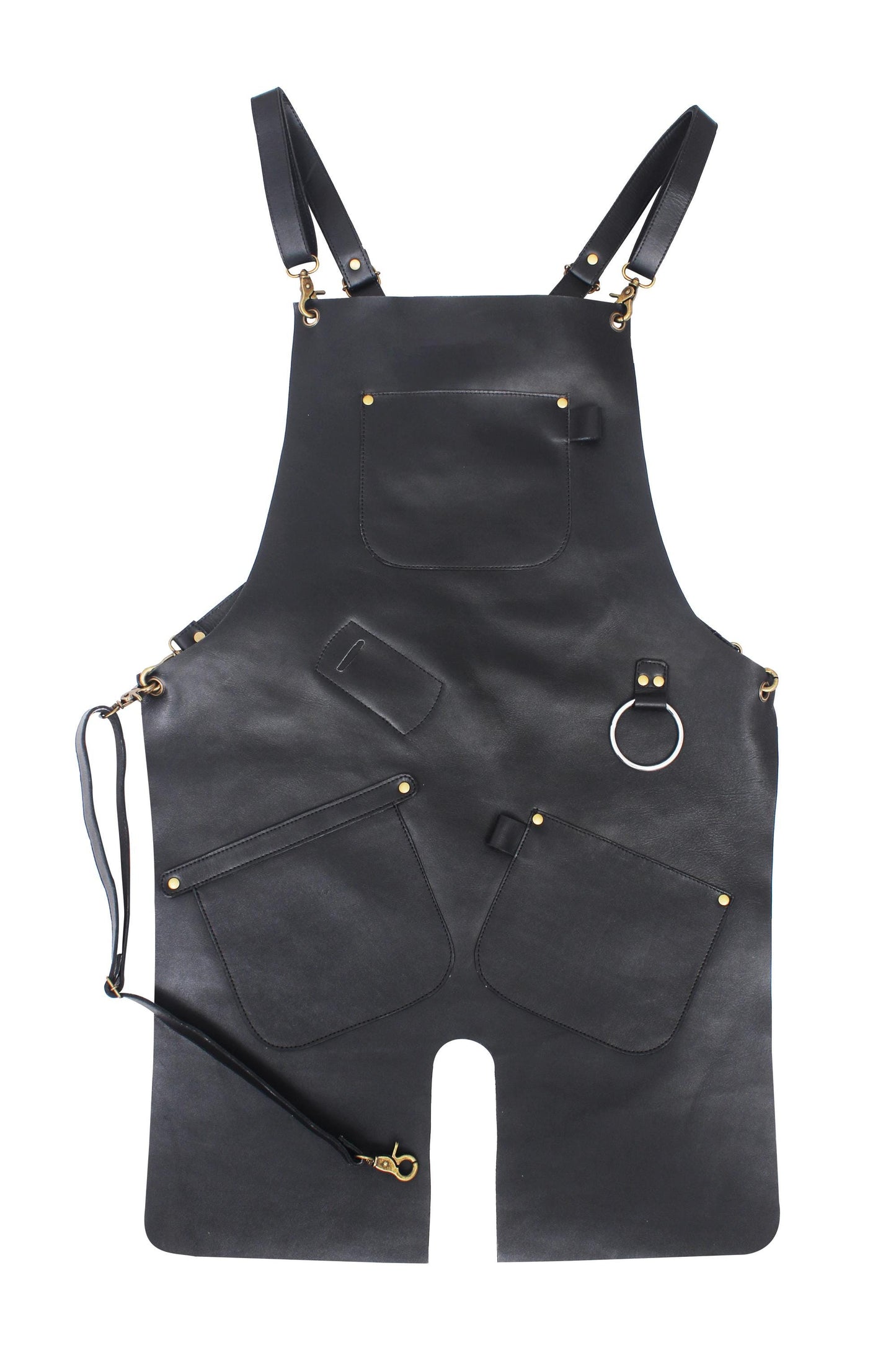 Genuine Leather Crossback Apron: Woodworking, BBQ, Blacksmith