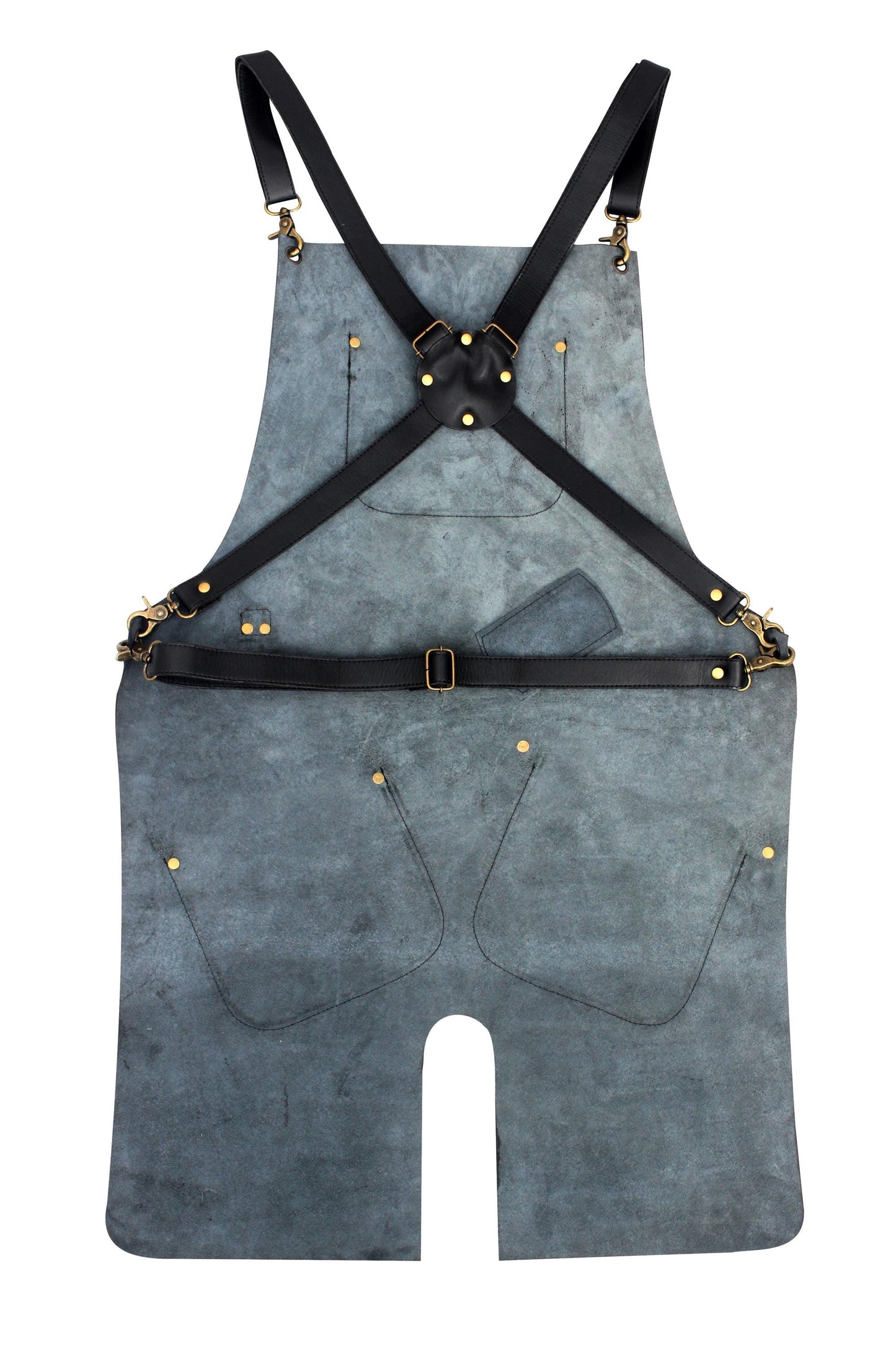 Genuine Leather Crossback Apron: Woodworking, BBQ, Blacksmith