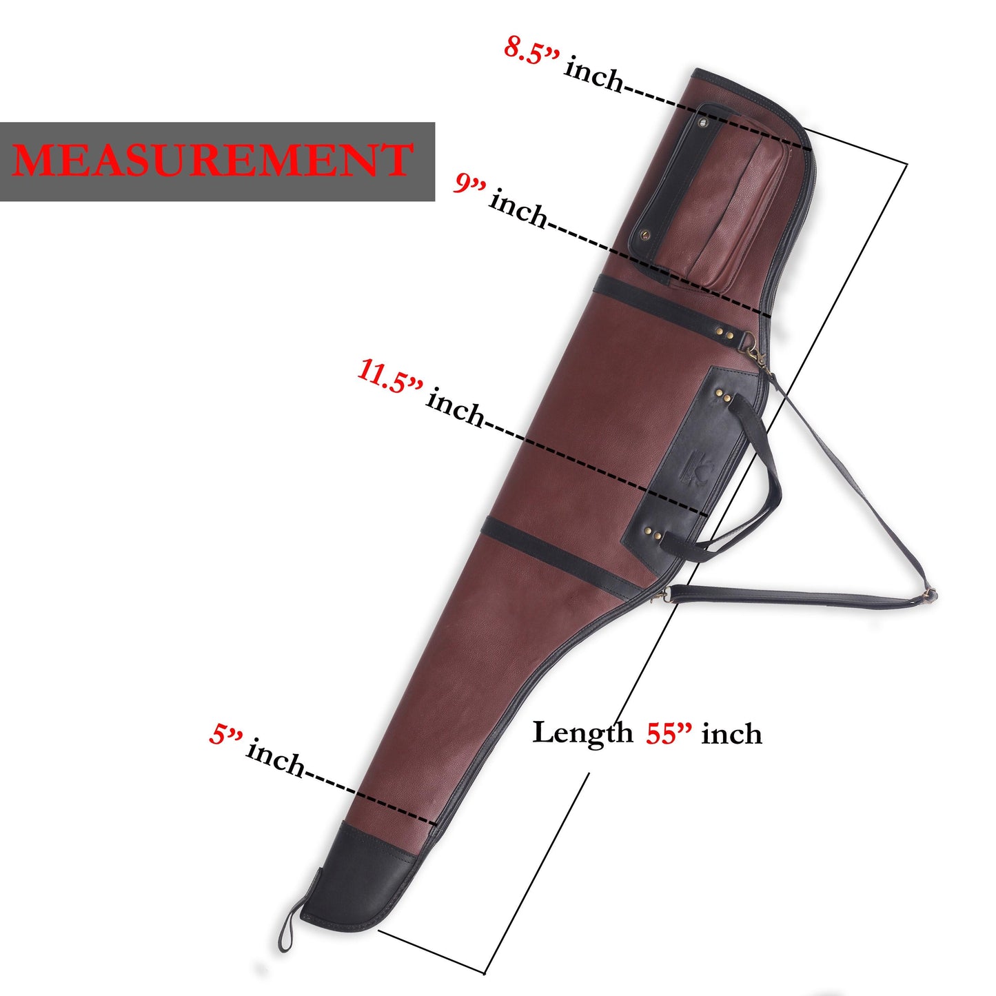 Handmade Leather Hunting Slip Case: Padded Weather-Resistant Gear Bag