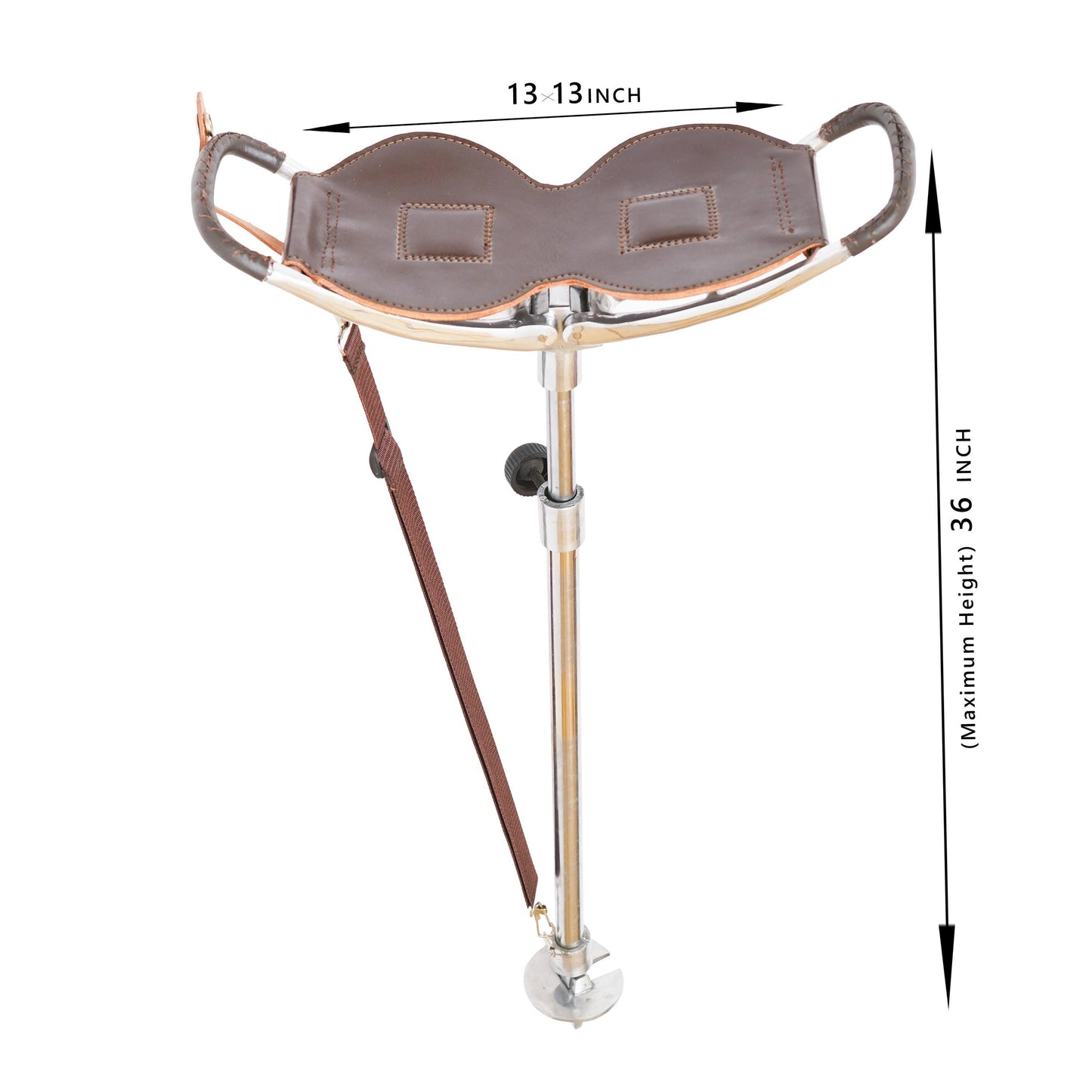 Genuine Leather Folding Camping Stool: Safari, Hiking, and Travel