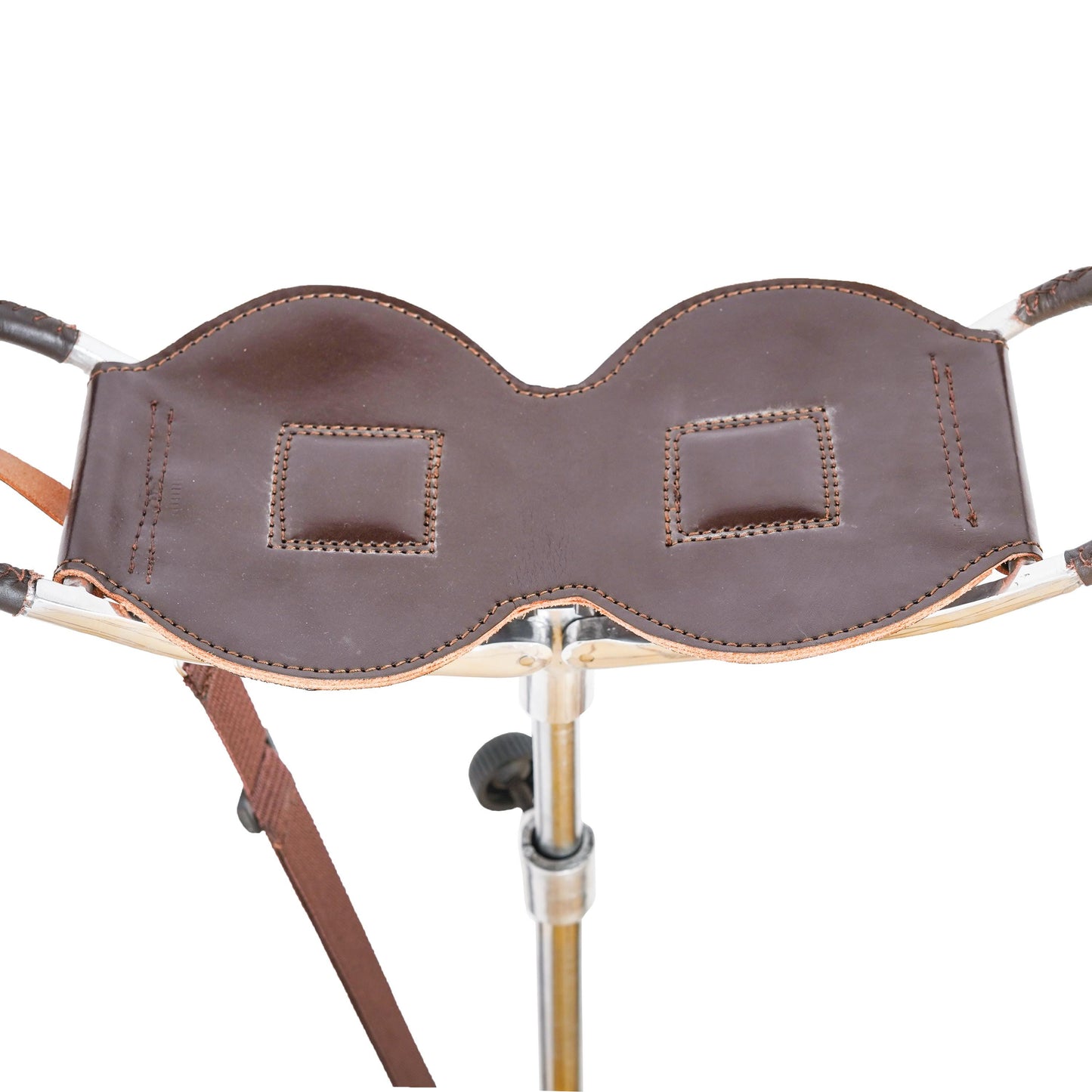 Genuine Leather Folding Camping Stool: Safari, Hiking, and Travel