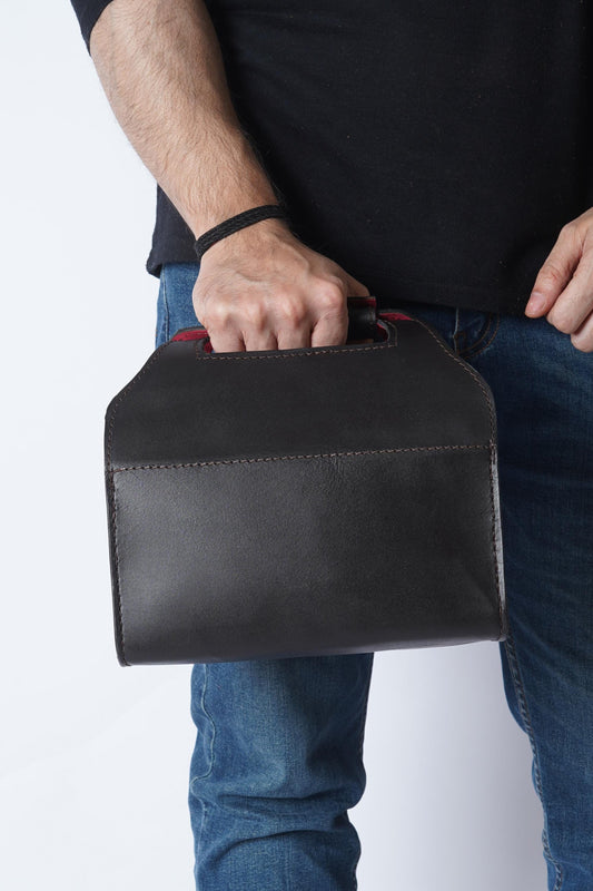 Handmade Leather Utility Belt Pouch: Rustic Field Bag, Heritage Style