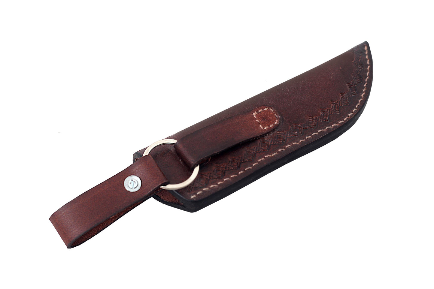 Handmade Saddle Leather Knife Sheath: Vertical Carry, EDC, Hunting