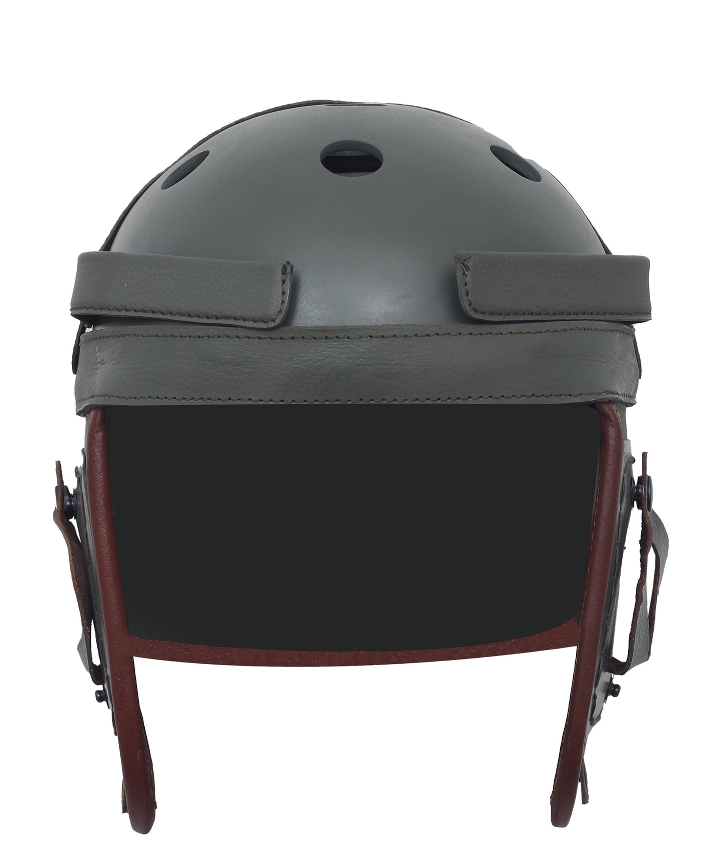 WWII M1938 Leather Tanker Helmet Replica: U.S. Army Reenactment