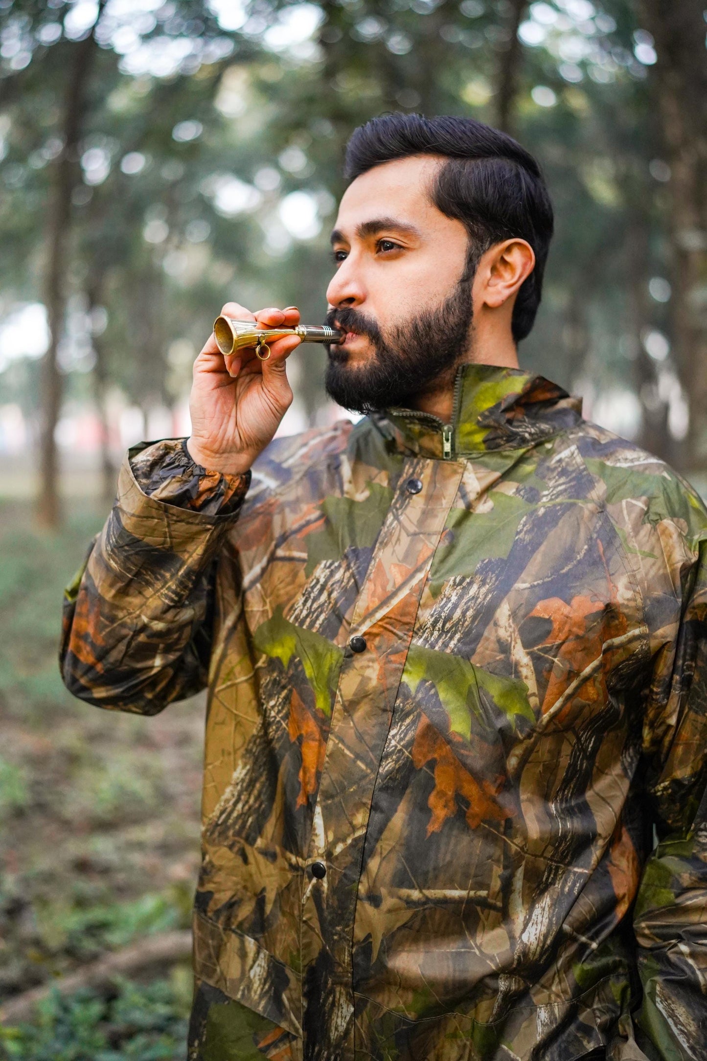 Handcrafted Brass Hunting Horn: Traditional Fox Bugle