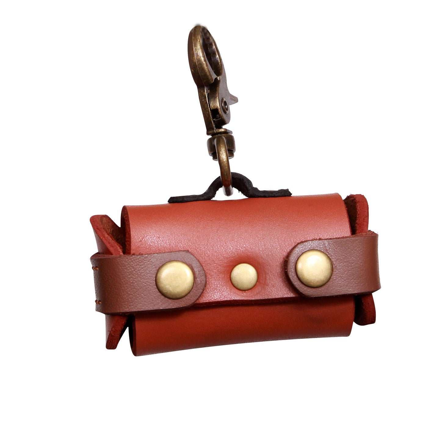 Leather Dog Poop Bag Holder: Durable Pet Waste Dispenser