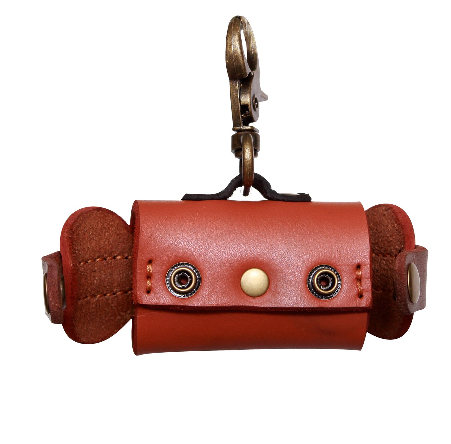 Leather Dog Poop Bag Holder: Durable Pet Waste Dispenser