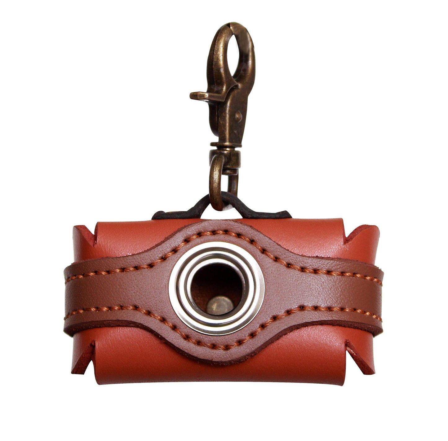 Leather Dog Poop Bag Holder: Durable Pet Waste Dispenser