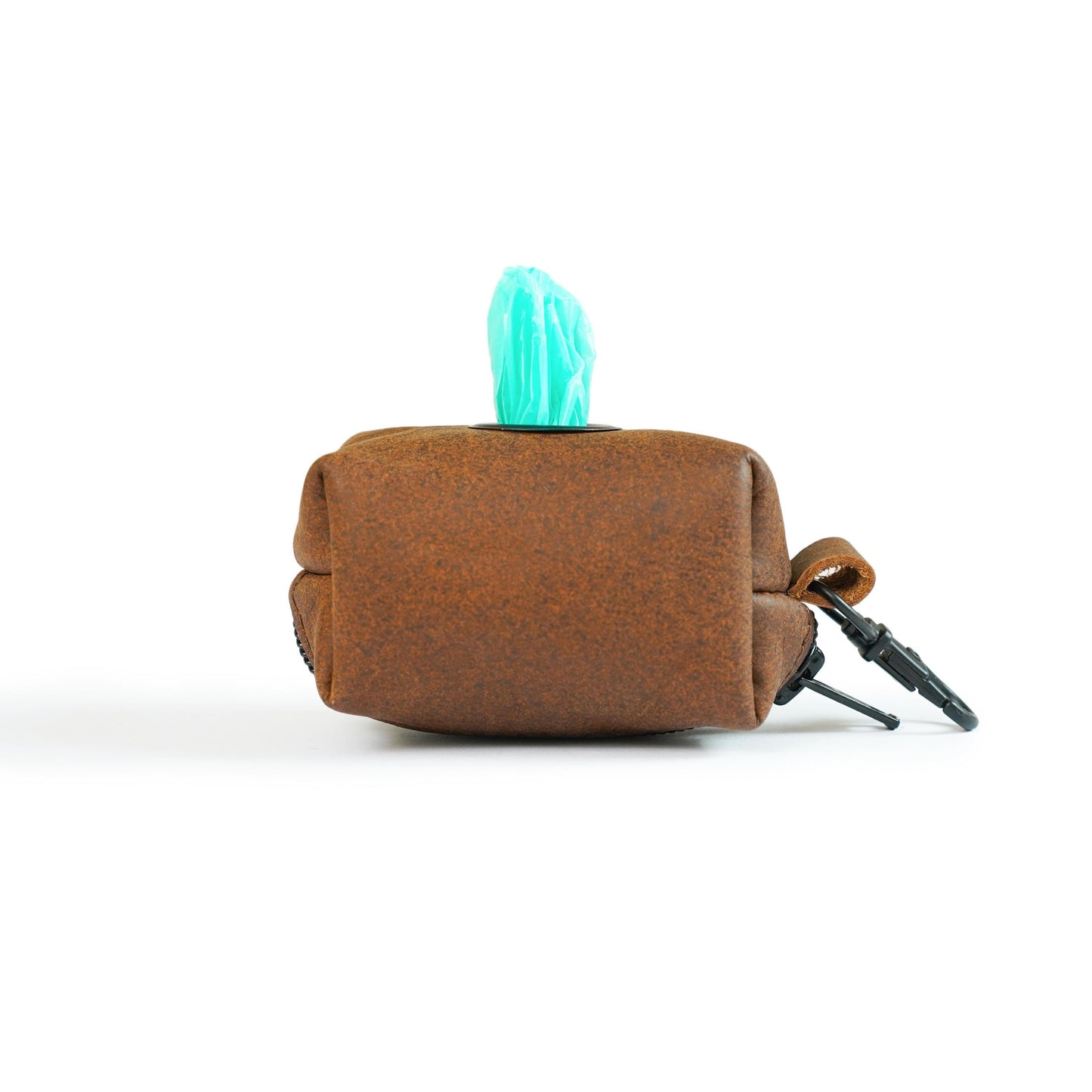 Handmade Leather Dog Poop Bag Holder: Durable Pet Waste Dispenser