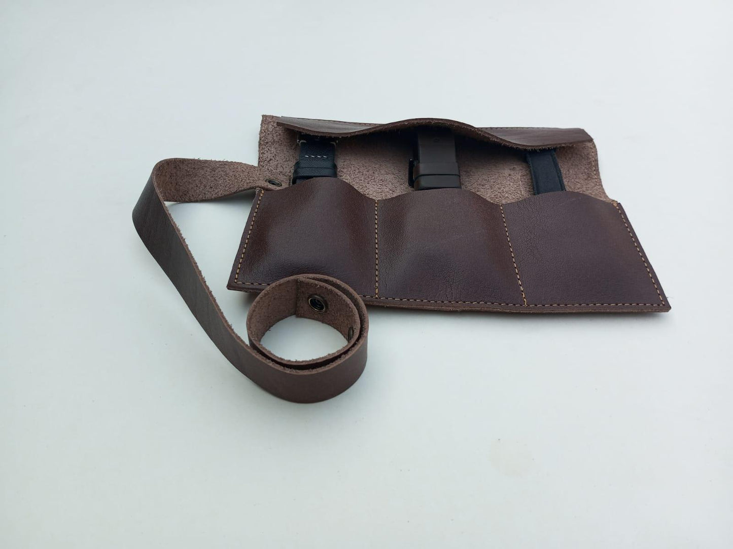 Personalized Leather Watch Roll: Travel Watch Case, Groomsmen Gift