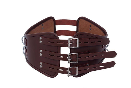 Unisex Genuine Leather Corset | Adjustable Waist Cincher Belt | Steampunk Gothic Costume Accessory