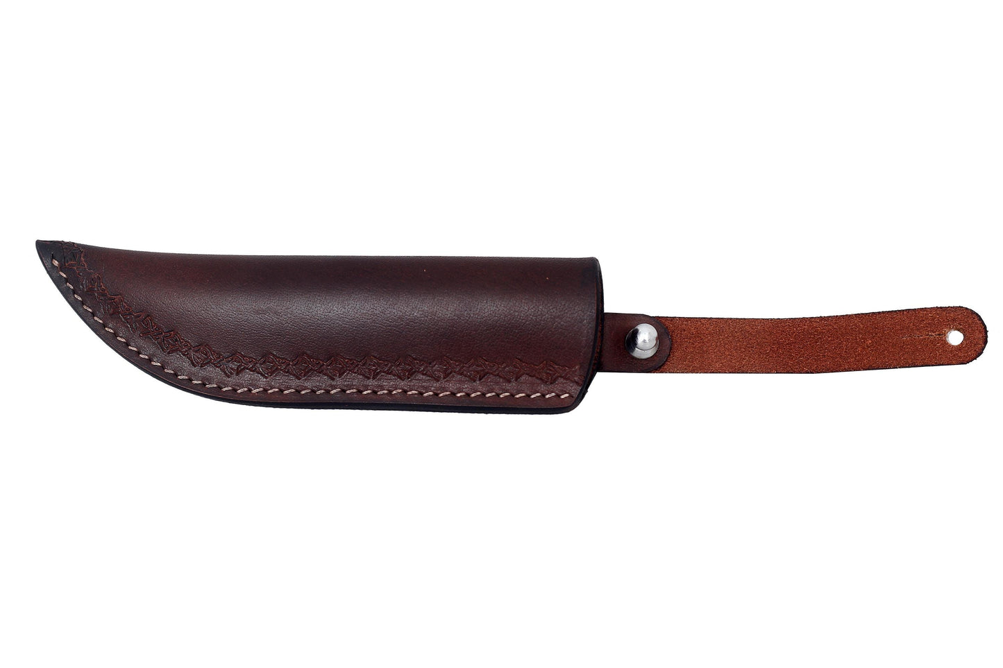 Handmade Saddle Leather Knife Sheath: Vertical Carry, EDC, Hunting