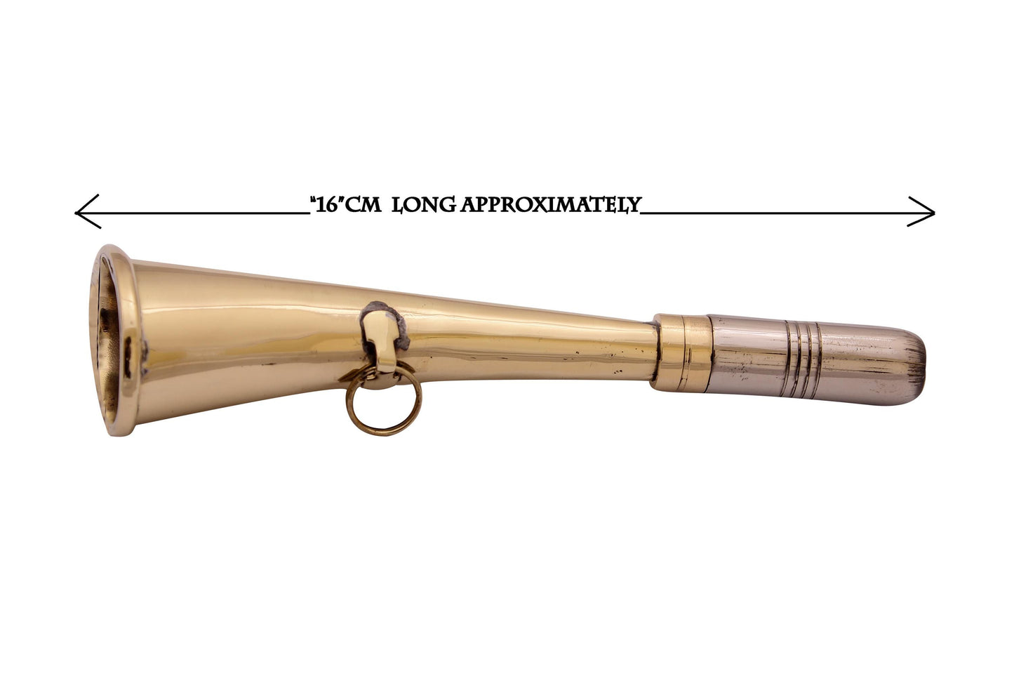 Brass Fox Hunting Horn: Traditional Bugle, Vintage Style