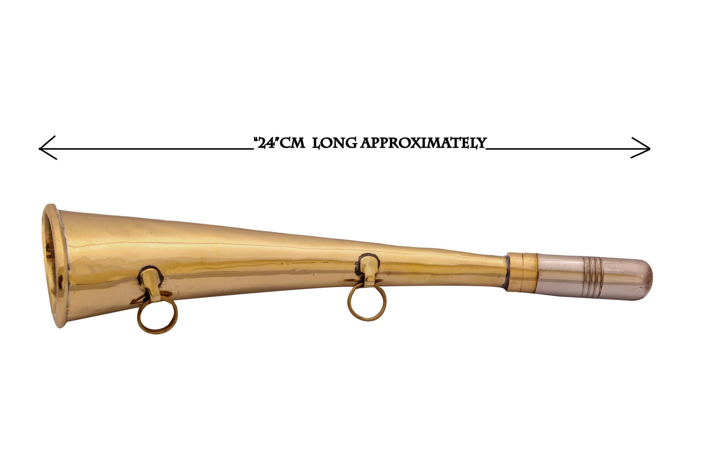Brass Fox Hunting Horn: Traditional Bugle, Vintage Style