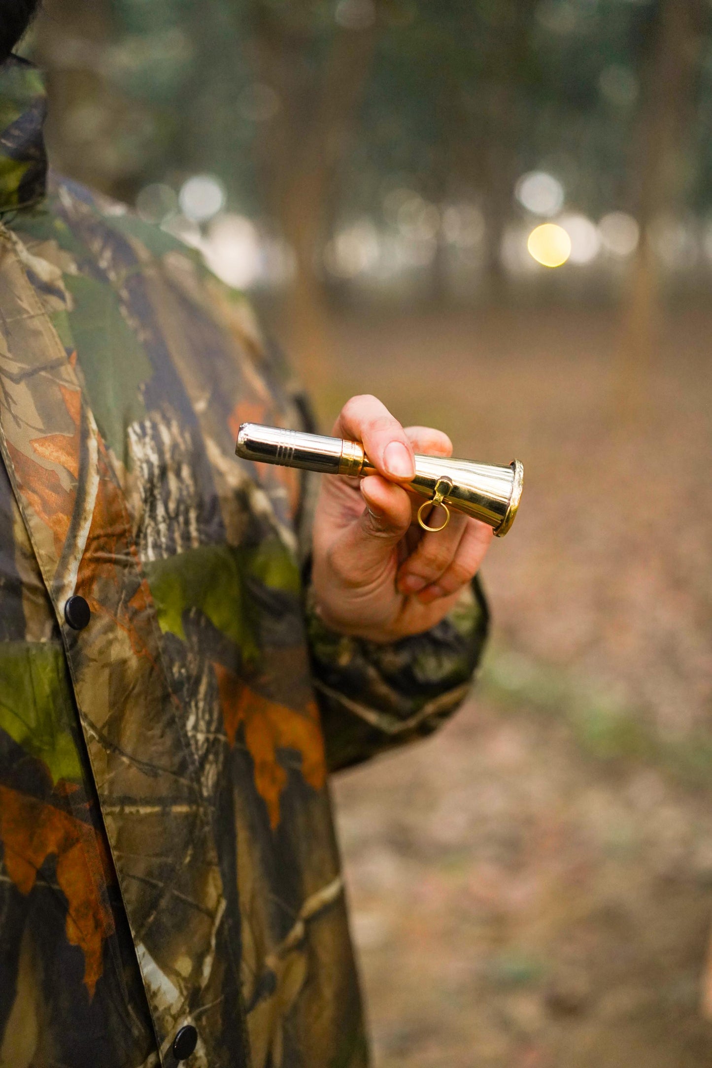 Handcrafted Brass Hunting Horn: Traditional Fox Bugle