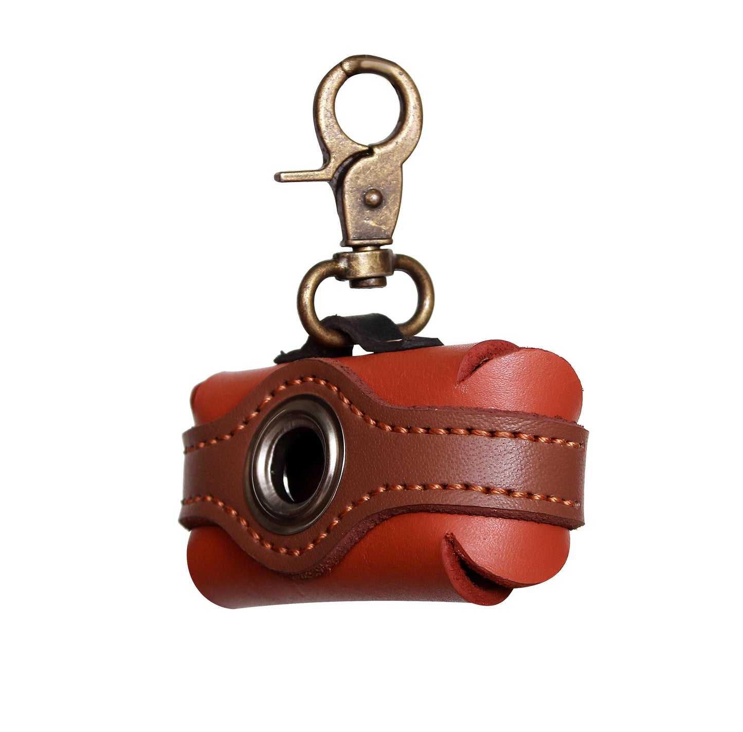 Leather Dog Poop Bag Holder: Durable Pet Waste Dispenser