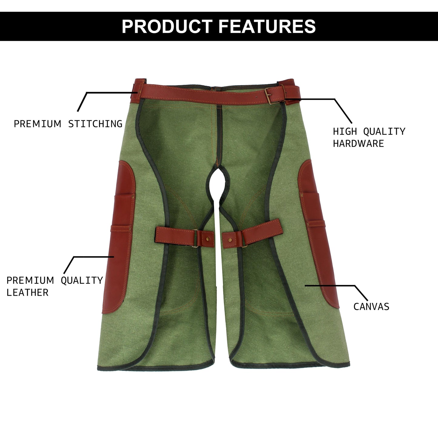Canvas & Leather Work Apron: Farrier, Chef, Woodworking - Adjustable Fit
