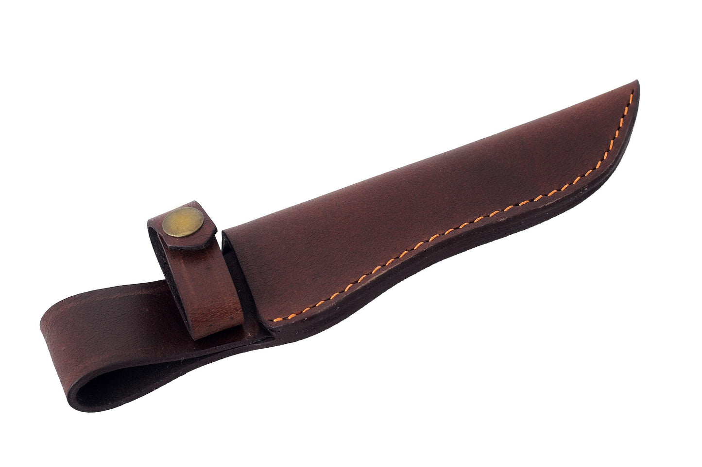 Handmade Leather Knife Sheath: Vertical Carry, Full-Grain Cowhide