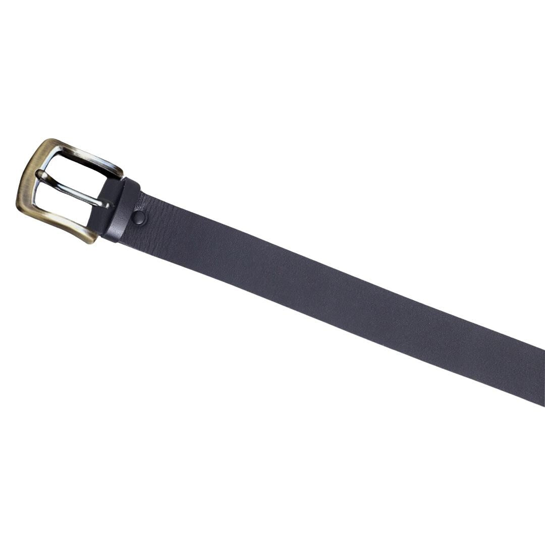 Genuine Leather Belt Mens: Classic Trouser Belt with Sturdy Buckle