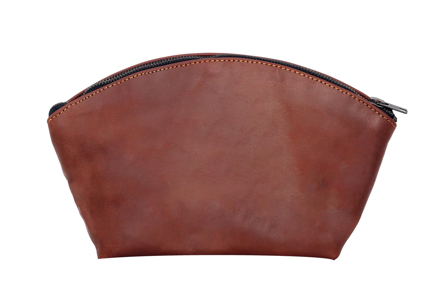 Handmade Leather Makeup Bag: Cosmetic & Toiletry Pouch