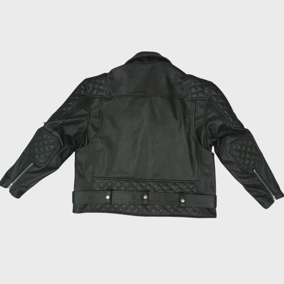 Men's Motorcycle Genuine Leather Jacket Brando Style Black Biker Jacket Gift For Him