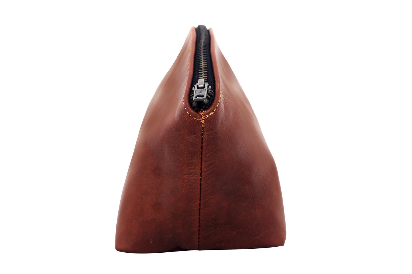 Handmade Leather Makeup Bag: Cosmetic & Toiletry Pouch