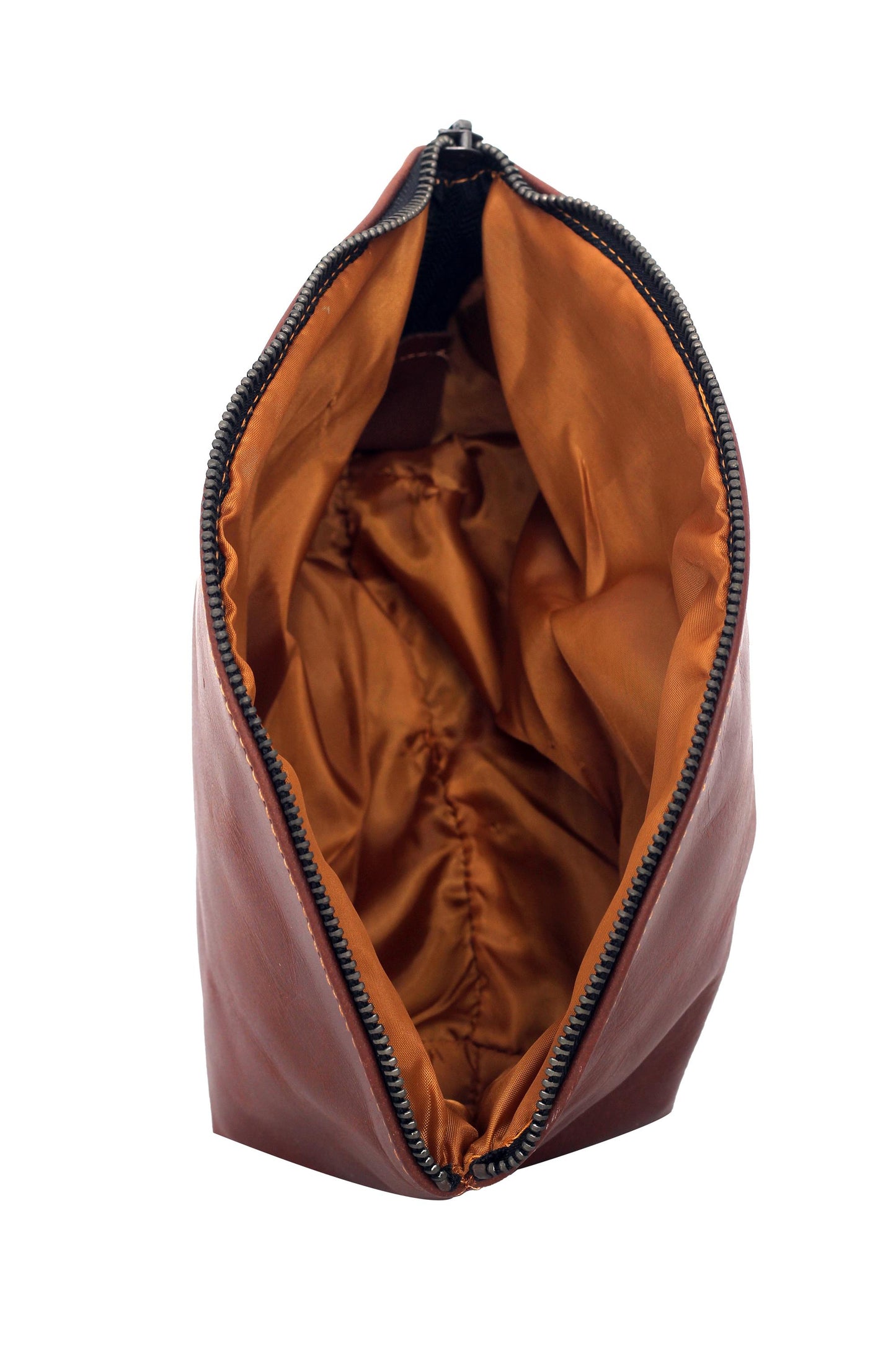 Handmade Leather Makeup Bag: Cosmetic & Toiletry Pouch