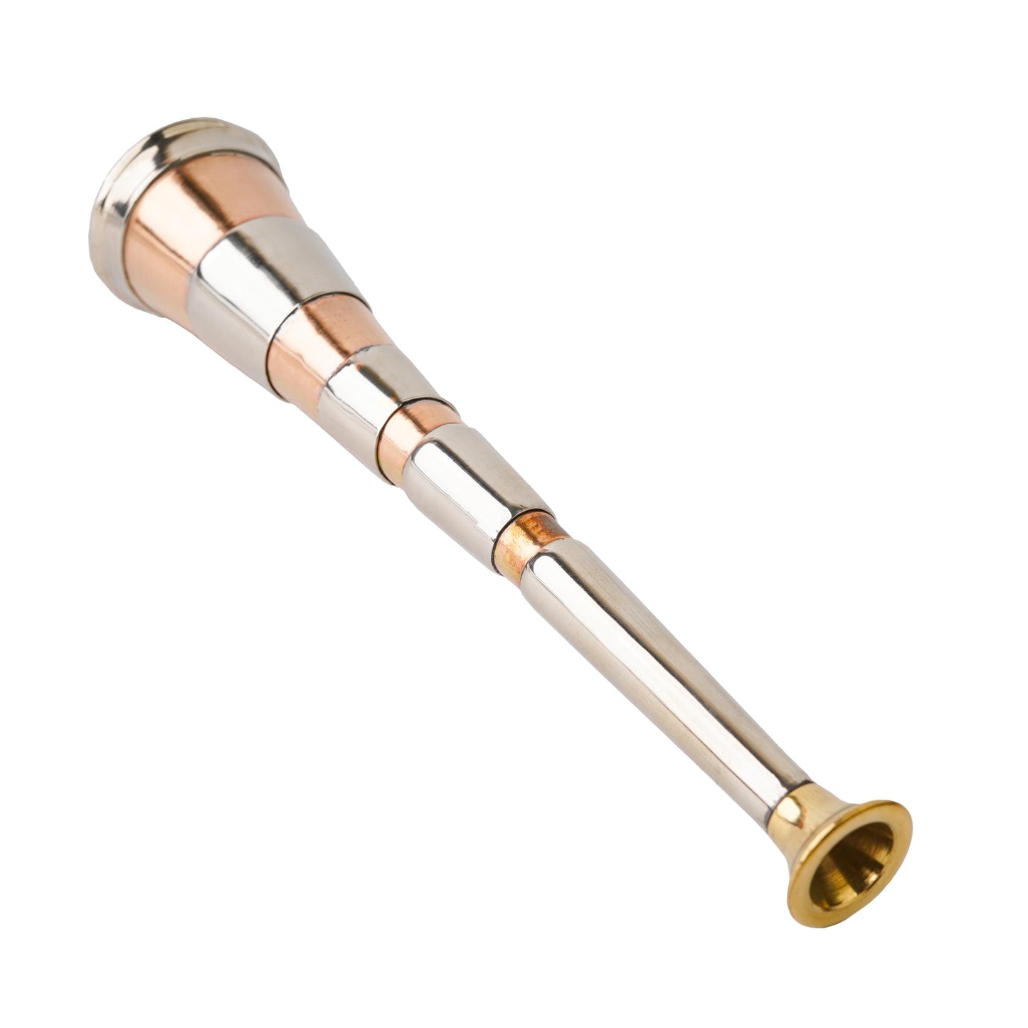 Copper Hunting Horn with Brass Mouthpiece- Equestrian Decor