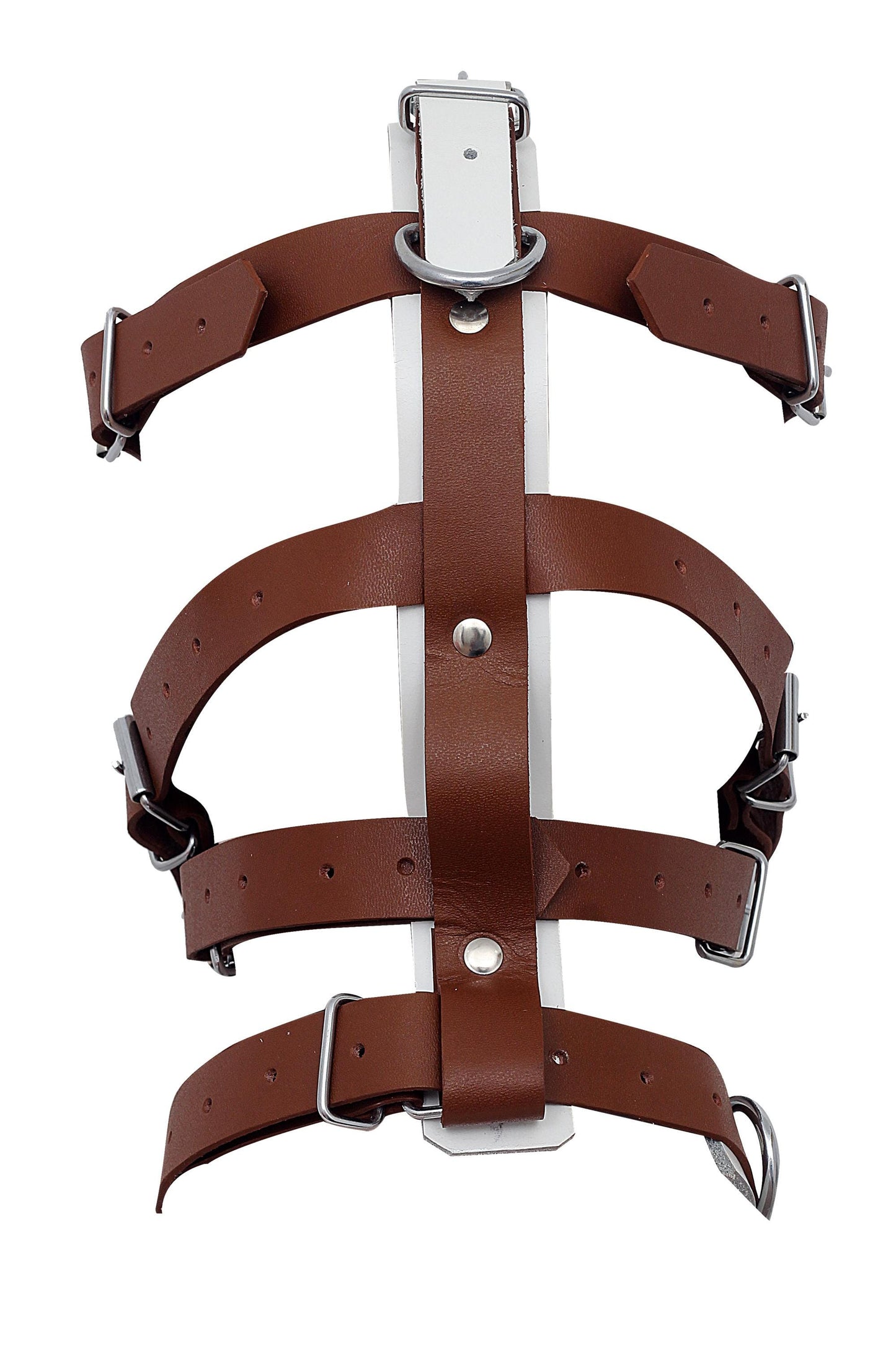 Genuine Leather Face Muzzle, Adjustable Head Harness, Mature