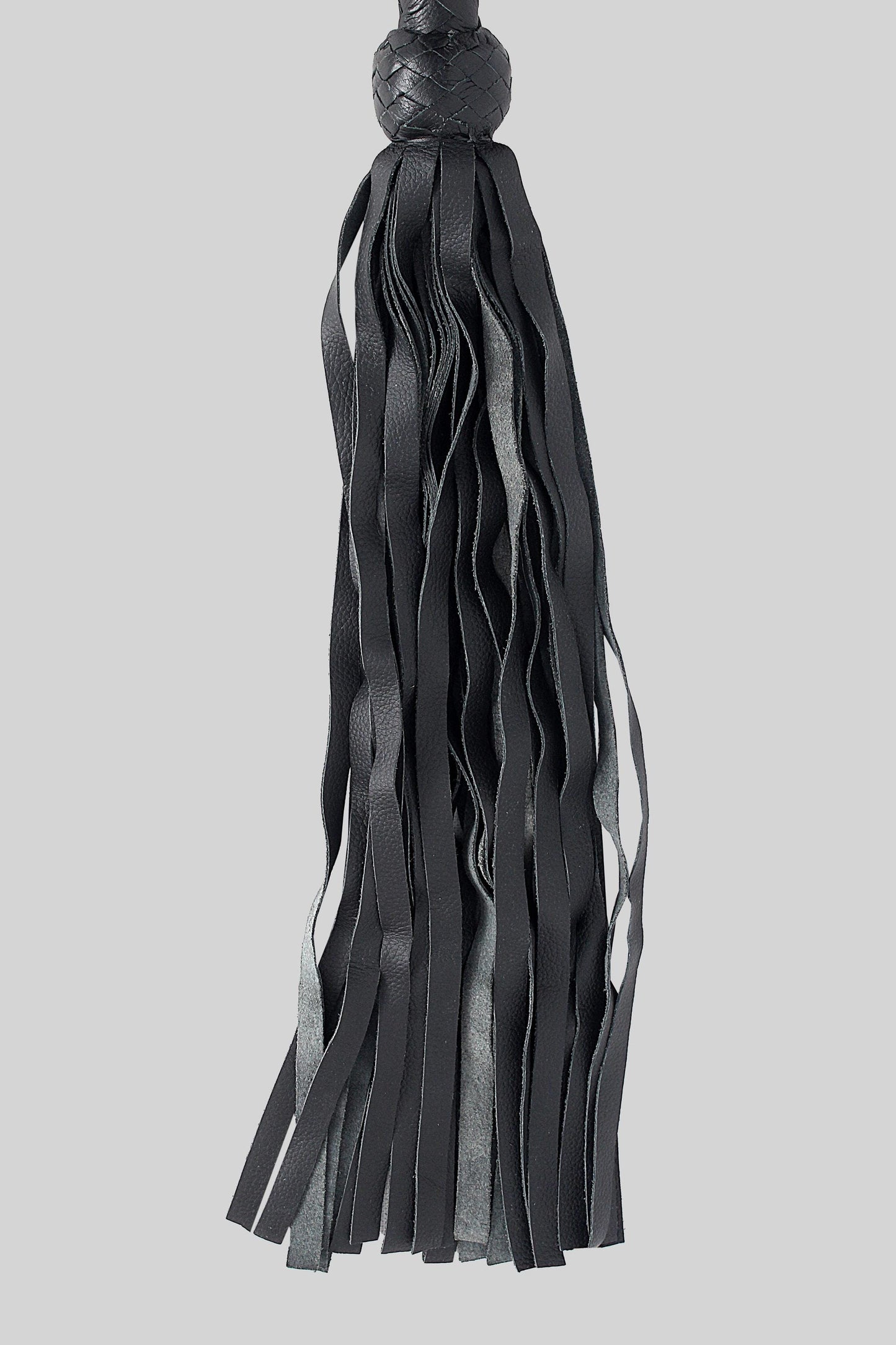 Handmade Leather Tassel Flogger with Braided Handle Gift For HIm Mature